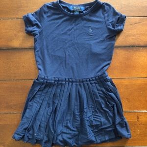 Pleated-Skirt Tee Dress